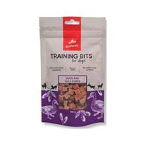 BioPlanet Training Bits skanėstai antienos ir goji uogų kubeliai šunims, 100 g