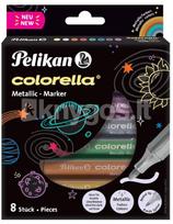 Flomasteriai 8sp COLORELLA metallic
