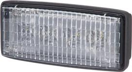 Darbinė LED lemputė, 3W, 1600lm, stačiakampė, 12/24V, skaidri, 50x130mm, 4 LED, Vapormatic