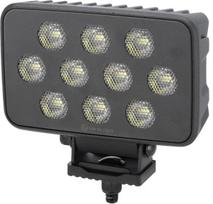 Darbinė LED lempa, 100W, 8950lm, stačiakampė, 12/24V, balta, 150x112x52,7mm Deutsch kištukas, Flood, 20LED's