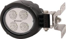 Darbinis LED žibintas, 18W, 1500lm, apvali, 10/30V, Ø 117mm Deutsch kištukas, prožektorius, 4 LED, Kramp