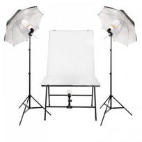 Sulankstomas stalas daiktų fotografavimui 60x100 cm su 1700w lempom