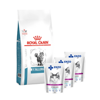 ROYAL CANIN Anallergenic Cat 2kg + ENZO VET Sterilizuota su veršiena padaže 3x100g