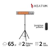 Infraraudonųjų spindulių šildytuvas Heatum H2000R URBAN SILVER su trikoju stovu