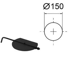 Droselinė sklendė su rankena D-150 mm.