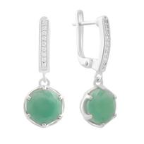 Sidabriniai auskarai su natūraliu smaragdu 5.533ct (2167181) smaragdas