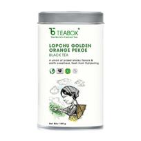 Juodoji arbata Darjeeling Lopchu Golden Orange Pekoe (100 g), Darjeeling Lopchu Golden Orange Pekoe Black Tea, Teabox
