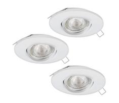 Eglo 95895 - KOMPLEKTAS 3x LED įleidžiamas lubinis šviestuvas PENETO 1 1xGU10-LED/3W/230V