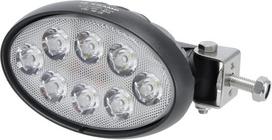 Darbinis LED žibintas, 56W, 5320lm, ovali, 10/30V, 160x129x68mm, Deutsch kištukas, taškinė, 8 LED