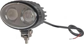 Apsauginė LED žibintas, mėlyna, 10W, 250lm, ovali, 10-80V, taškinė, 2 LED, Kramp