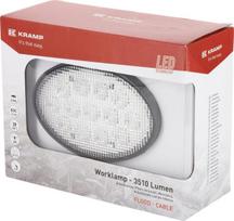 Darbinis LED žibintas, 39W, 3510lm, ovalus, 10/30V, 144x69.4x98mm, potvynio, 13 LED, Kramp
