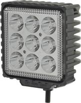 Darbinė LED lempa, 27W, 500lm, kvadratinė, mėlyna, 105x60x117mm Deutsch kištukas, taškinė, 9 LED, Kramp