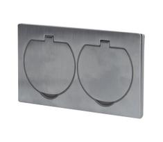 Solight 5B321 - Lauko įmontuojamas grindų dvigubas lizdas IP55