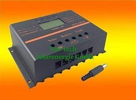 "bau-tech Solarenergie GmbH" 60A Saulės LCD įkrovimo valdiklis Fotovoltaika 12V/24V Automobilis, skirtas saulės kolektorių saulės kolektoriams