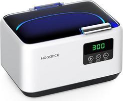 "Hogance" ultragarsinis valymo įrenginys, ultragarsinis valiklis 600 ml su 4 laiko režimais, 50 W skaitmeninis ultragarsinis prietaisas papuošalams, akiniams, laikrodžiams, burnos apsaugai, daugkartinio naudojimo ultragarsinis valiklis