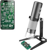 "Jiusion WiFi" USB skaitmeninis mikroskopas, 50-1000 kartų belaidis didinimo endoskopas, 4K 3840 x 2160P kamera, 8 šviesos diodai, metalinis stovas, skirtas "iPhone iPad", "Android", "Mac", "Windows", "Linux Chrome