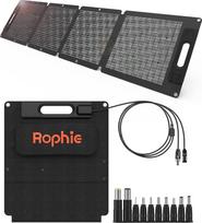 "Rophie" 100 W saulės kolektorius, sulankstomas saulės kolektorius, monokristalinis saulės modulis su MC-4 išėjimu, skirtas maitinimo stočiai, 3,3 kg itin lengvas, reguliuojamas stovas, IPX67 saulės kolektorius, skirtas stovyklavimui, kelionėms, balkonui