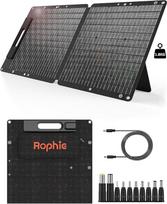 "Rophie" 60 W sulankstoma nešiojamoji saulės baterija nešiojamoji monokristalinė lanksti saulės baterija su USB / C / DC išvestimi, skirta nešiojamajai elektrinei, 1,8 kg itin lengva, IPX67, skirta stovyklavimui, kelionėms, sodui,