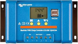 "Victron Energy BlueSolar" PWM LCD ir USB 12/24 voltų 30 amperų saulės įkrovos valdiklis