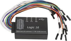 16 kanalų loginis analizatorius, 100M mėginių dažnis USB, apsauga nuo ESD, loginis analizatorius programinei įrangai SALEAE LOGIC2