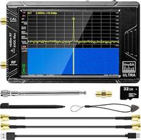 AURSINC TinySA Ultra spektro analizatorius, 2023 atnaujintas 4 colių rankinis dažnių analizatorius 100 kHz - 5,3 GHz su 32GB atminties kortele, "2-in-1" signalų generatorius 100 kHz-800 MHz MF/HF/VHF/UHF įėjimas
