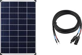 enjoy solar Poly 100 W 12 V polikristalinė saulės baterija Saulės baterija Fotovoltinis modulis idealiai tinka nameliams ant ratų, sodo nameliams, valtims ir 4 mm² profesionalus jungiamasis kabelis Saulės modulis su saulės įkrovikliu