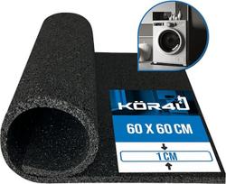 kör4u Premium antivibracinis kilimėlis 60 x 60 x 1 cm, galima supjaustyti pagal dydį, garso izoliacijos kilimėlis, guminis kilimėlis, vibracijos slopintuvas, tinka skalbimo mašinoms