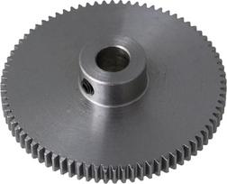 NOYOTA mechaninė cilindrinė pavara 41x10x6mm sidabrinė 80T variklio metalinė plieninė pavara 0,5 modulio viršutiniai varžtai 6mm skylės skersmuo