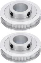 sourcing map GT-2 Pack 80 dantų 20mm Bore Sinchroninis skriemulys tinka su 6mm plataus diržo aliuminio lydinio Timing Belt skriemulys 3D spausdintuvas CNC mašina