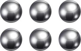 sourcing map Tikslieji rutuliukai, 20 mm skersmens, G10 chromuoto plieno rutuliukai guoliams, sidabrinės spalvos, 6 vnt. pakuotėje