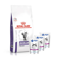 ROYAL CANIN Senior Consult Stage 1 Balanced 3,5kg + ENZO VET Sterilizuota su veršiena padaže 3x100g