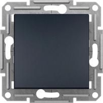 Pushbutton with frame, 1P, anthracite, Asfora EPH0800371 | 3606480729348