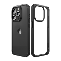 Rock Guard Series dėklas skirtas Apple iPhone 16 Pro Max skaidrus-juodos spalvos
