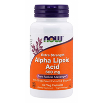 Now Foods Alpha Lipoic Acid 600 mg with Grape Seed Extract & Bioperine 60 vcaps