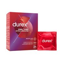 Durex Feel Thin Extra Lubricated 24 vnt.