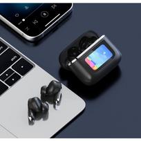 ANC Aktyvus triukšmo slopinimas Belaidė Bluetooth ausinė Itin ilgas veikimo laikas Išmanus spalvotas ekranas LED jutiklinis juoda