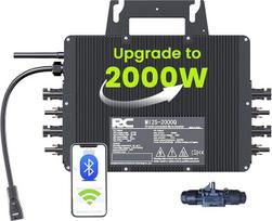RC mikro inverteris 2000W, 26-60V nuolatinės srovės įėjimas, fotovoltinių modulių inverteris, MPPT mikro galios keitiklis, palaiko WiFi nuotolinį stebėjimą, 0% PVM