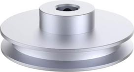 ŠANČIAI 100 mm išorinis skersmuo 8 mm skriemulys su fiksuota anga grąžtams 6 mm PU apvalus diržas