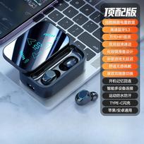 Wireless Bluetooth Headphones In-ear Large Mirror Digital Display Ultra-long Life Noise Cancelling Headphones