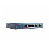 Hikvision DS-3E0105P-E tinklo komutatorius Ne-valdomas Fast Ethernet (10/100) Maitinimas per Eternetą (PoE) Mėlyna