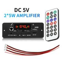 DC 5V Bluetooth MP3 dekoderio plokštė 10W garso stiprintuvas Automobilinis muzikos grotuvas FM radijas laisvų rankų įranga Skambutis TF USB įrašymo modulio palaikymas mikrofonas