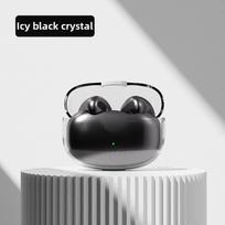 Naujos skaidrios kosminio kapsulės „Bluetooth“ ausinės Belaidės „Bluetooth“ ausinės Į ausis įdedamos triukšmą slopinančios itin ilgas pokalbių laikas juoda