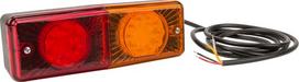Daugiafunkcinis galinis LED žibintas, stačiakampis, 12-24V, 200x70x60mm, Kramp