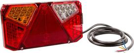 Daugiafunkcinis galinis LH žibintas LED, stačiakampis, 12-24 V, 242x134x36,5 mm, Kramp