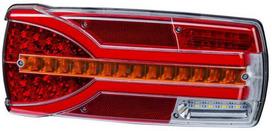 Galinis žibintas LH LED, stačiakampio formos, 12/24V, baltas/oranžinis/raudonas, 304x132x48mm, Kramp