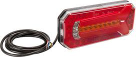Daugiafunkcinis galinis LED žibintas, stačiakampis, 12-24 V, 236x104x61,5 mm, Kramp