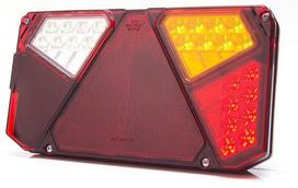 Daugiafunkcinis galinis RH žibintas LED, stačiakampis, 12-24 V, 242x134x36,5 mm, Kramp