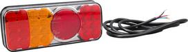 Daugiafunkcinis galinis LH žibintas LED, stačiakampis, 12-24V, 200.5x85x40mm, Kramp