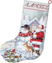 LetiStitch luca S Sniego senis ir Kalėdų senelio kojinė SLETIL8016