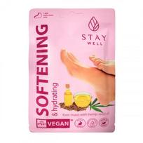 STAY WELL Instant Softening Foot Mask Hemp Seed Oil Minkštinamoji pėdų kaukė su kanapių sėklų aliejumi, 1 pora